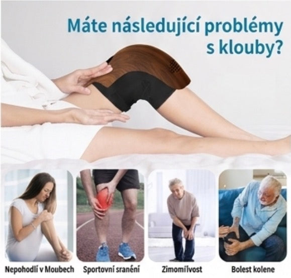 Inteligentní masážní přístroj na kolena s vyhříváním a vibracemi