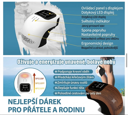 Inteligentní masážní přístroj na kolena s vyhříváním a vibracemi